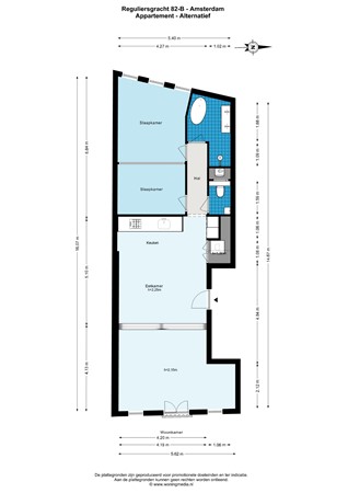 Floor plan - Reguliersgracht 82B, 1017 LV Amsterdam 